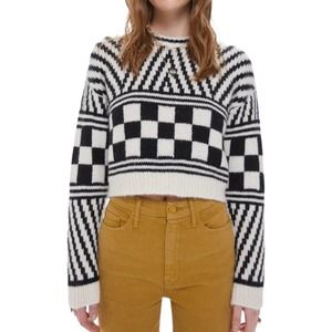 MOTHER The Itsy Crop Jumper Sweater Size Medium